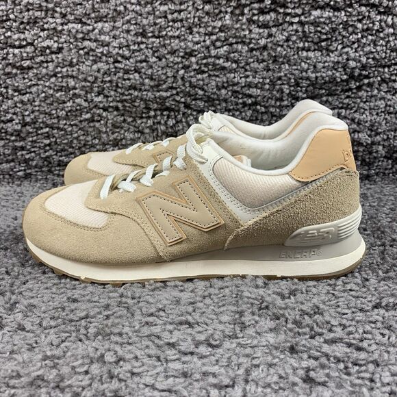 New Balance Other - New Balance 574 Men Sz 8 Rugged Classics Beige Suede Shoes Sneakers ML574AA2